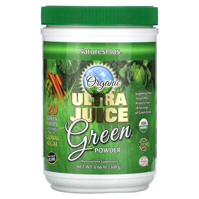 自然加,Organic Ultra Juice Green 粉，1.32 磅（600 克）