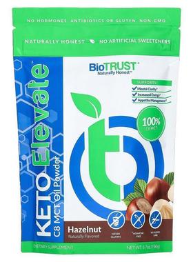 BioTRUST,Keto Elevate, C8 MCT Oil Powder, Hazelnut , 6.7 oz