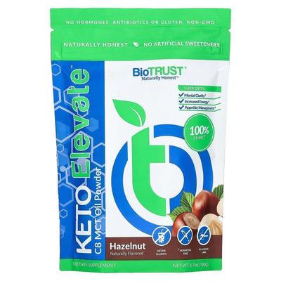 BioTRUST,Keto Elevate, C8 MCT Oil Powder, Hazelnut , 6.7 oz