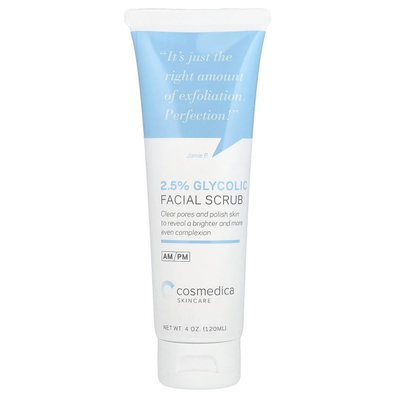 Cosmedica Skincare,2.5%乙醇酸面部磨砂膏，4盎司（120毫升）
