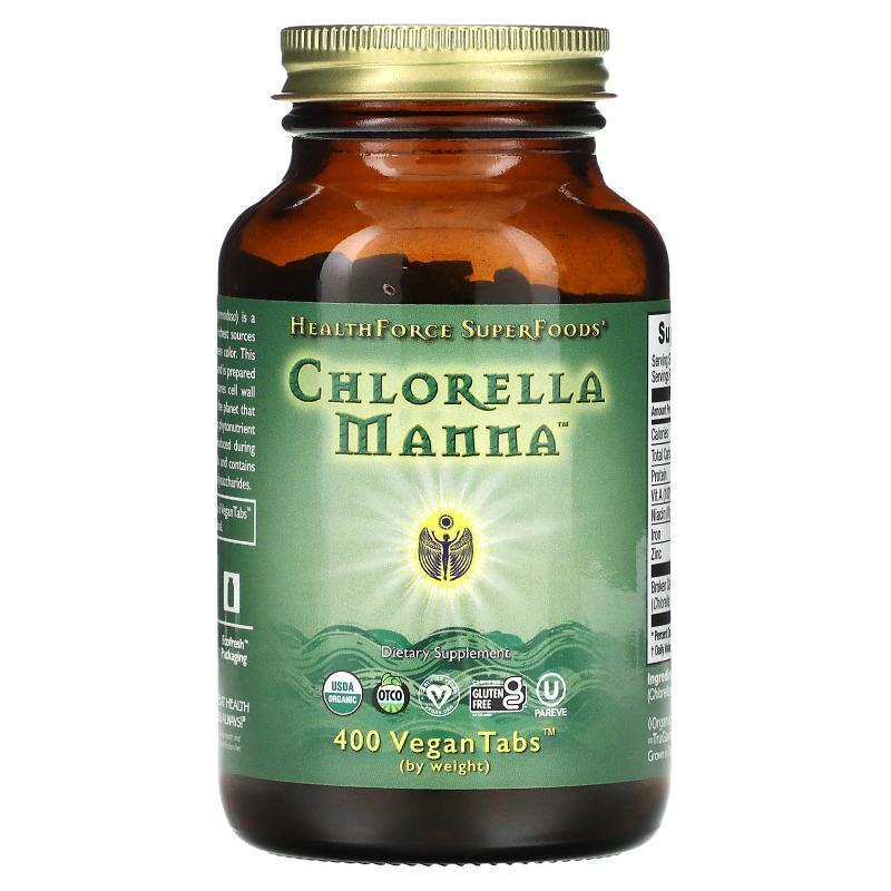 HealthForce Superfoods,Chlorella Manna 小球藻，1200 片素食片