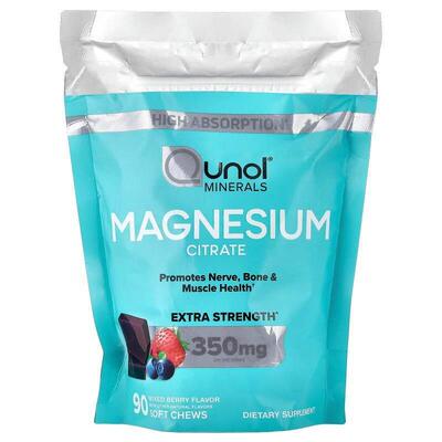 Qunol,Magnesium Citrate, Mixed Berry, 90 Soft Chews (175 mg
