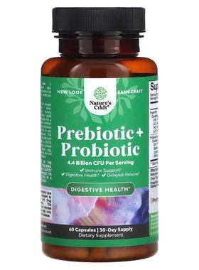 Natures Craft,Prebiotic + Probiotic, 2.2 Billion CFU, 60 Cap