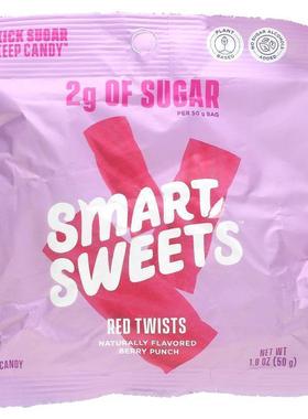 SmartSweets,Red Twists，浆果果汁，1.8 盎司（50 克）