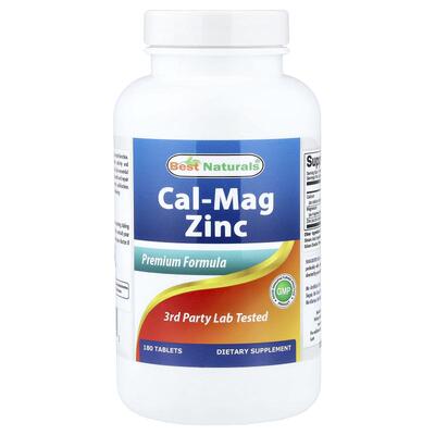 Best Naturals,Cal-Mag Zinc, 180 Tablets