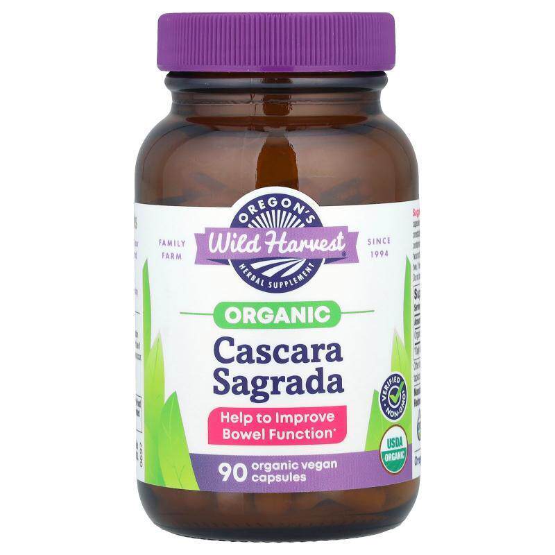Oregons Wild Harvest,Organic Cascara Sagrada , 90 Organic Ve