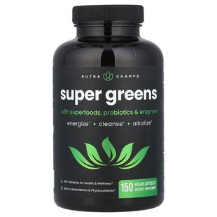 益生菌和酶 Superfood Super Greens 粒 NutraChamps 150 含