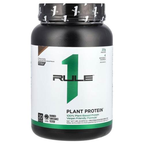 Rule One Proteins,Plant Protein Powder Drink Mix, Chocolate,