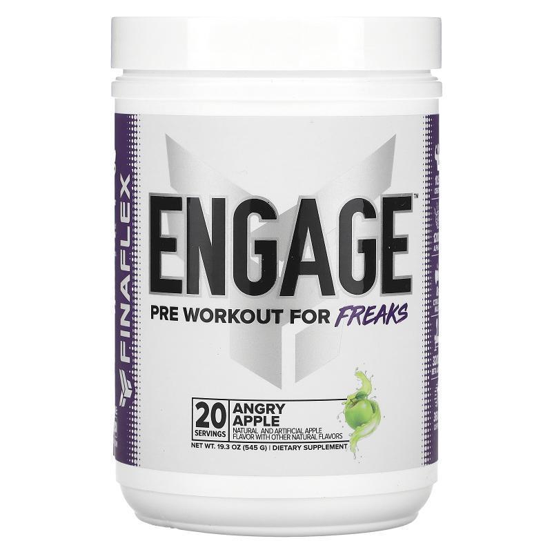 Finaflex,Engage, Pre Workout For Freaks, Angry Apple, 19.3 o