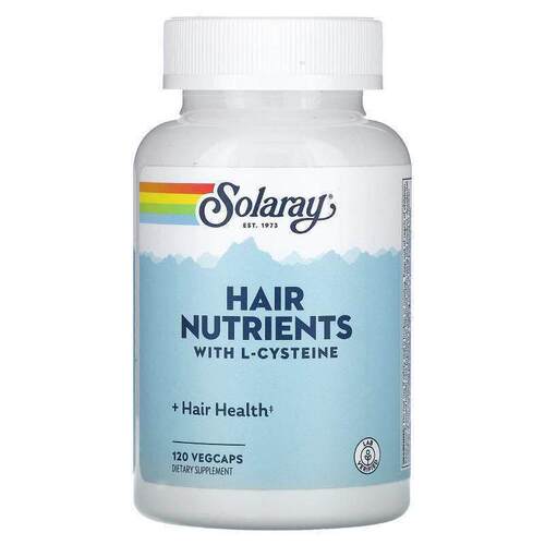 Solaray,含 L-半胱氨酸的头发营养素，120 粒素食胶囊