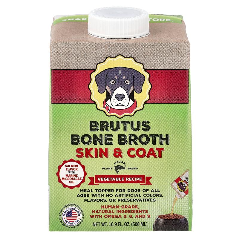 Brutus Bone Broth,Skin & Coat, Vegetable Recipe, For Dogs of