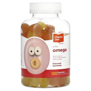 Chapter One,Omega 软糖,含 Omega-3 脂肪酸 EPA 和 DHA,调味,