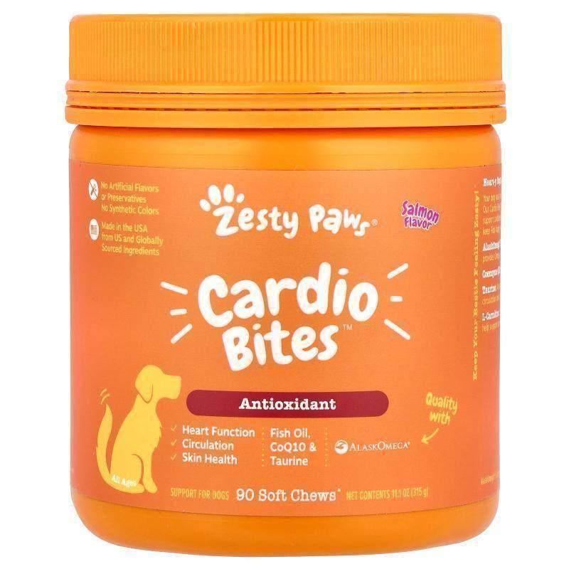 Zesty Paws，Cardio Bites™，适合所有年龄段的狗，鲑鱼