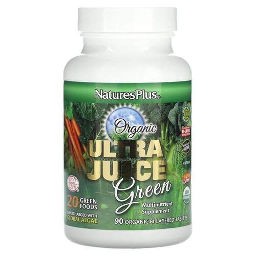 自然加,Organic Ultra Juice Green，90 片有机双层片
