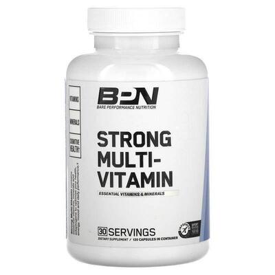Bare Performance Nutrition,Strong Multi-Vitamin, 120 Capsule