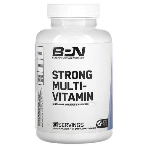 Bare Performance Nutrition,Strong Multi-Vitamin, 120 Capsule