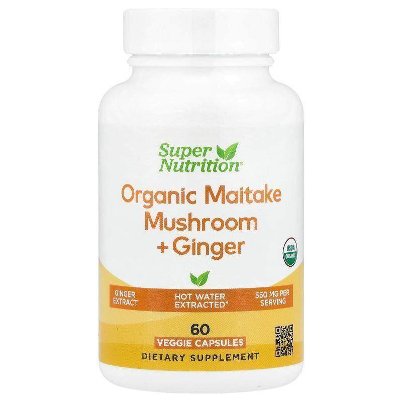 Super Nutrition,有机白桦茸+生姜,60 粒素食胶囊