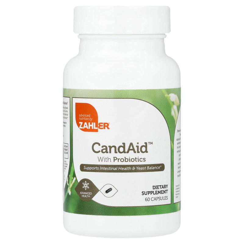 Zahler,CandAid™ With Probiotics, 60 Capsules