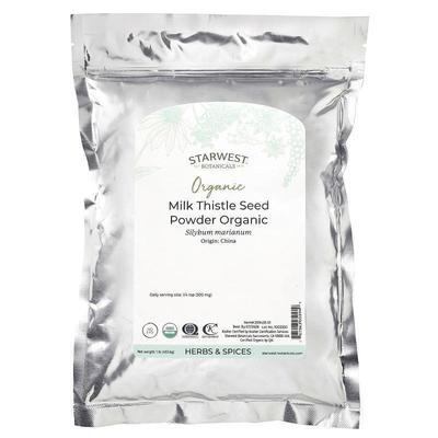 Starwest Botanicals,Organic Milk Thistle Seed Powder, 1 lb (