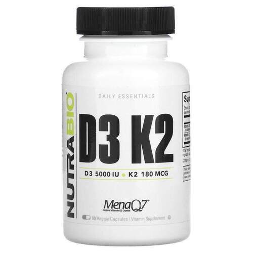 Nutrabio Labs,维生素D与K2，60 粒素食胶囊