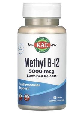 KAL,Methyl B-12, 5,000 mcg, 60 Tablets