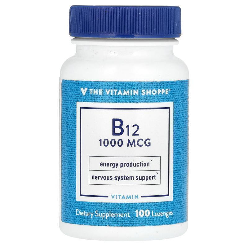 The Vitamin Shoppe,Vitamin B12, 1,000 mcg, 100 Lozenges
