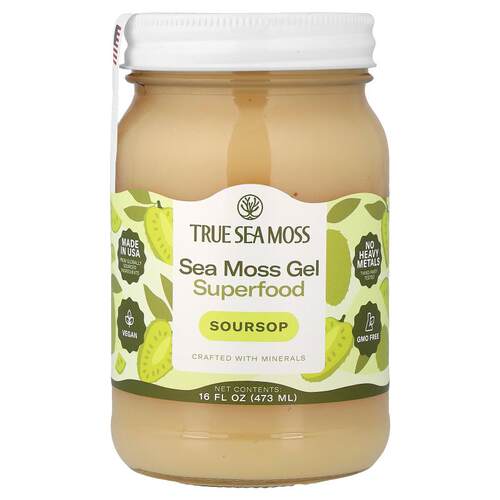 True Sea Moss,Sea Moss Gel Superfood, Soursop, 16 fl oz (473