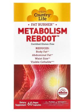乡村生活,Metabolism Reboot, Fat Burner, 60 Vegan Capsules