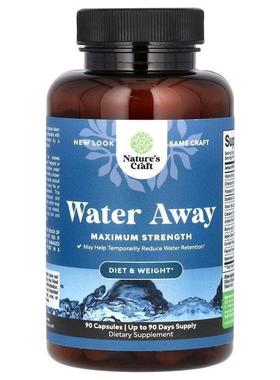 Natures Craft,Water Away, Maximum Strength , 90 Capsules