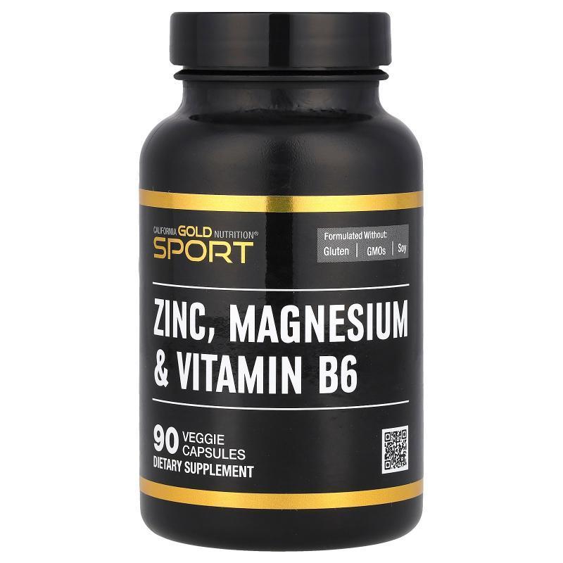 California Gold Nutrition,运动系列，锌、镁和维生素 B6，90 粒