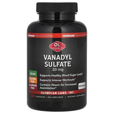 博奥维,Vanadyl Sulfate, 20 mg, 250 Capsules