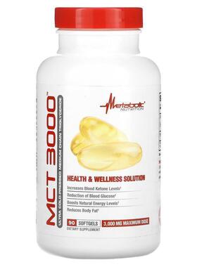Metabolic Nutrition,MCT 3000, 1,000 mg, 90 Softgels