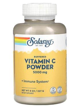 Solaray,Buffered Vitamin C Powder, 5,000 mg, 8 oz (227 g)