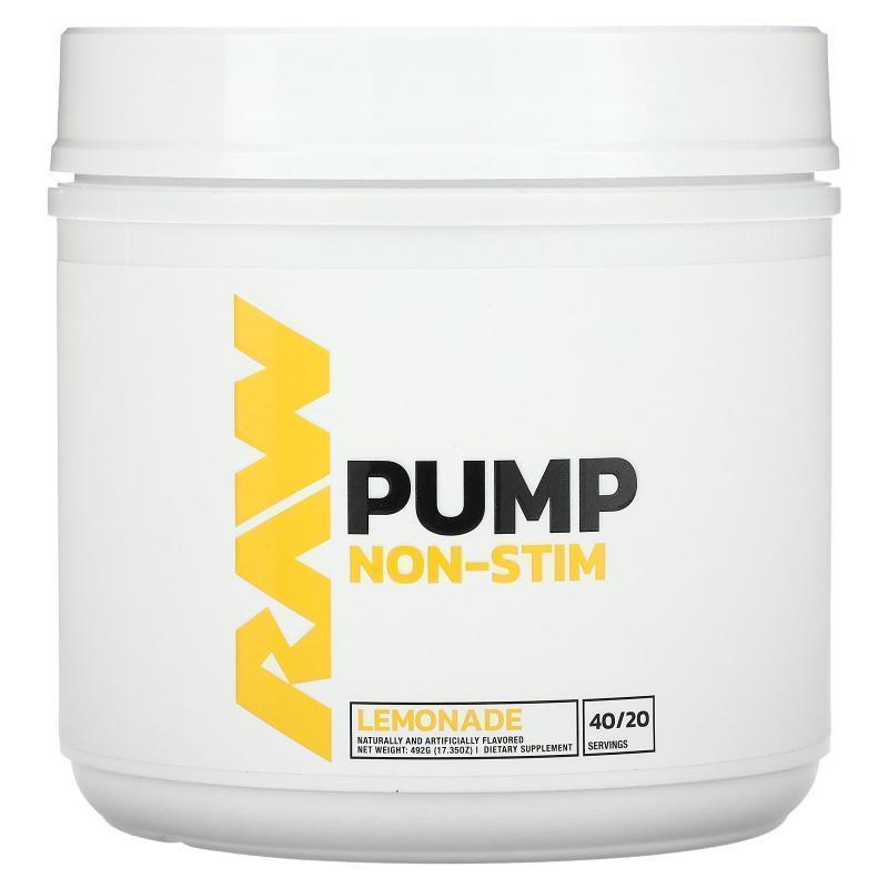 Raw Sport Supplement Company LLC,Pump, Non-Stim, Lemonade, 1