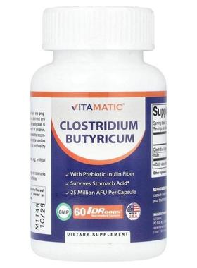 Vitamatic,Clostridium Butyricum, 25 Million AFU, 60 DRcaps