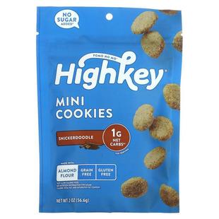HighKey无添加糖生酮认可无麸质迷你曲奇巧克力薄荷味