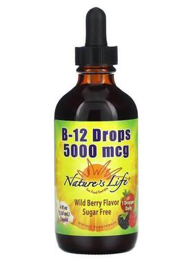 Nature's Life,B-12 Drops, Wild Berry, 5,000 mcg , 4 fl oz (1