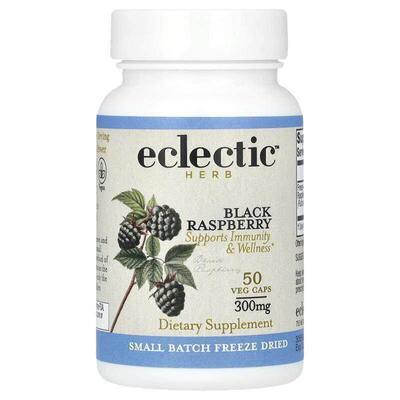 Eclectic Institute,Freeze Dried Black Raspberry, 300 mg, 50