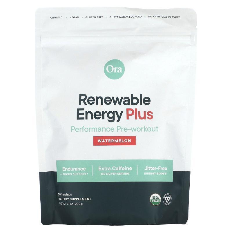 Ora,Renewable Energy Plus, Performance Pre-Workout