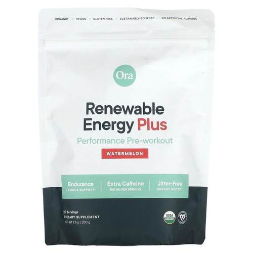 Ora,Renewable Energy Plus, Performance Pre-Workout