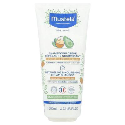 Mustela,婴儿，顺滑滋养洗发膏，长发、波浪或卷发，6.76 液量盎2