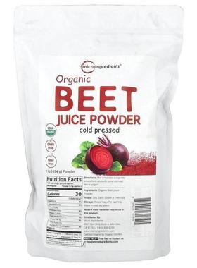 Micro Ingredients,Organic Beet Juice Powder, 1 lb (454 g)
