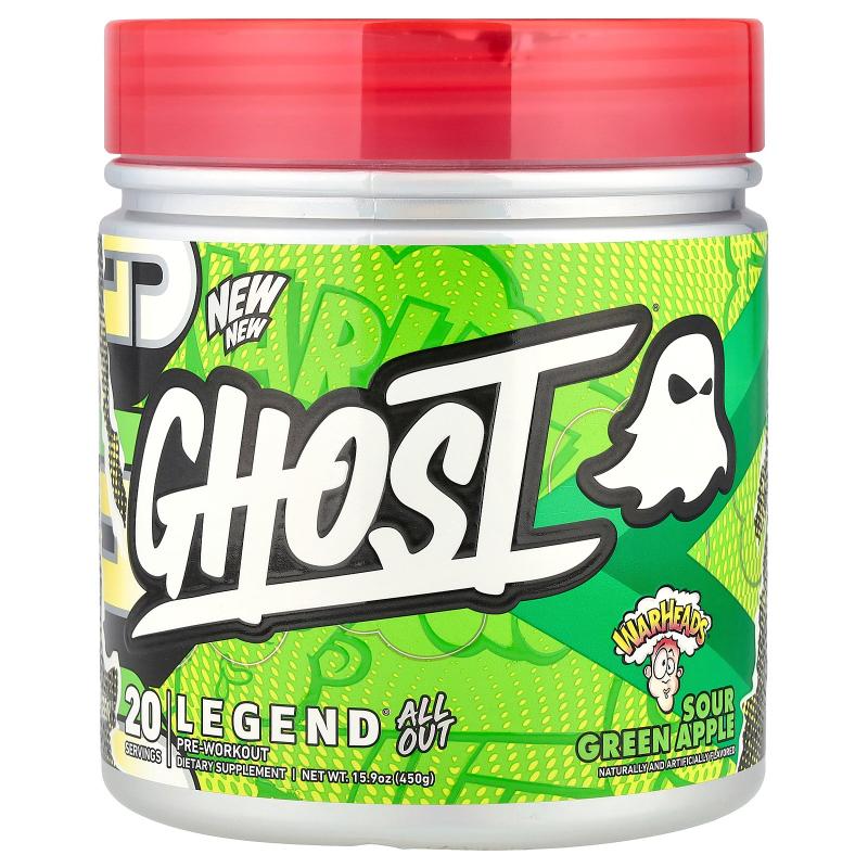 Ghost,Legend®，上佳锻炼前配方，Warheads® 酸甜青苹果味