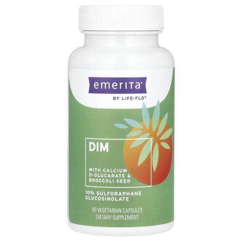 Emerita,DIM，含 D-葡萄糖酸酸钙和西兰花籽，无大豆成分，60 粒