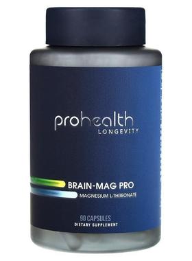ProHealth Longevity,Brain-Mag Pro, Magnesium L-Threonate, 90