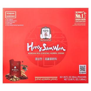 袋 每袋 1.69 正官庄 液量盎司 毫升 高丽红参草本饮品