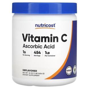 454 Unflavored Acid Ascorbic Vitamin Nutricost