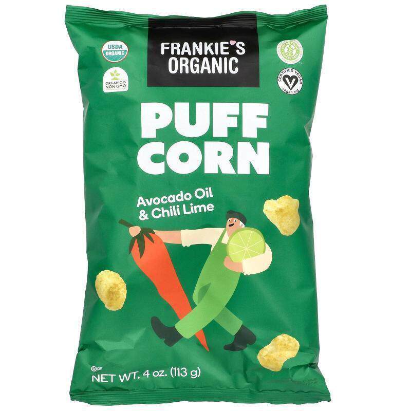 Frankie's Organic,爆米花，鳄梨油和辣椒酸橙，4 盎司（113 克）