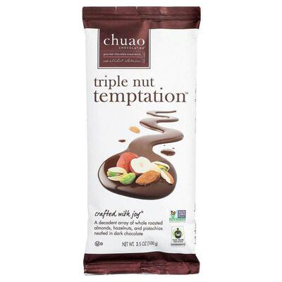 Chuao Chocolatier,Dark Chocolate Bar, Triple Nut Temptation