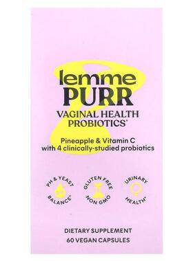 Lemme,Purr, Vaginal Health Probiotics, 60 Vegan Capsules